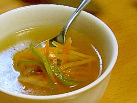 彩り野菜の中華スープ
